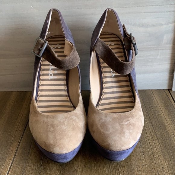 Splendid Wedge Buckle Espadrille Heel Shoes - 7.5 - Picture 2 of 6